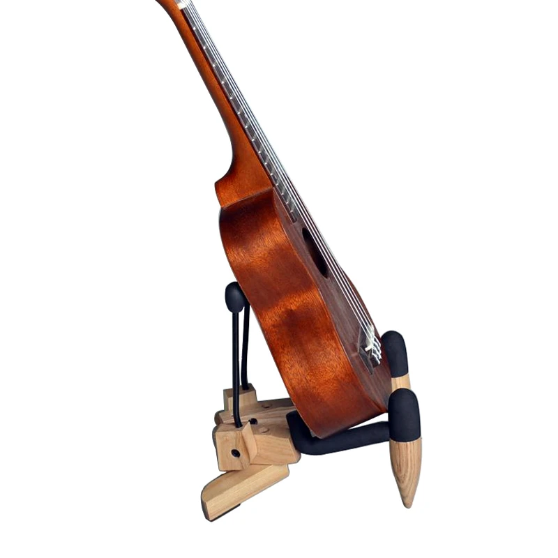 Hardwood Guitar Stand Folding Guitar Floor Rack for Home Studio Stage Portable Guitar Stand Wood