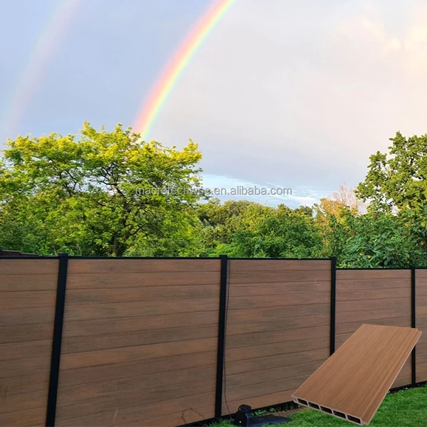 UV-Stable Outdoor Composite Modern Wood Plastic WPC Fence CE Certified Compound Garden Panel