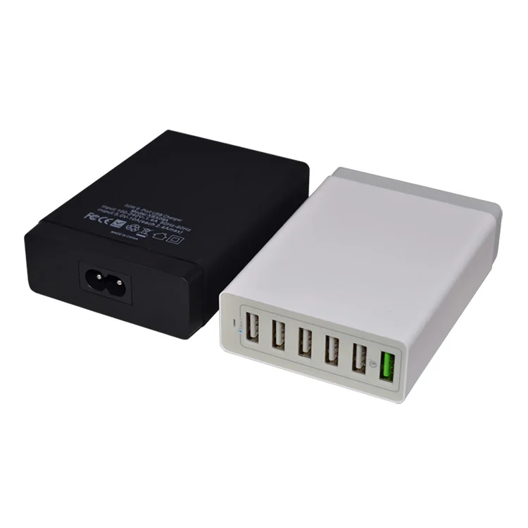 50W 5V 10A 6-Ports USB2.0 desk-top mobile phone tablet USB wall charger Multiport usb charger