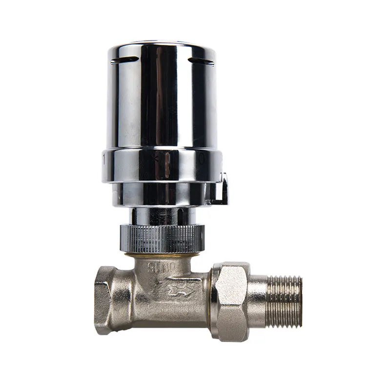 House Using Chrome Plated Thread Thermostatic Radiator Valve For Floor Heating System