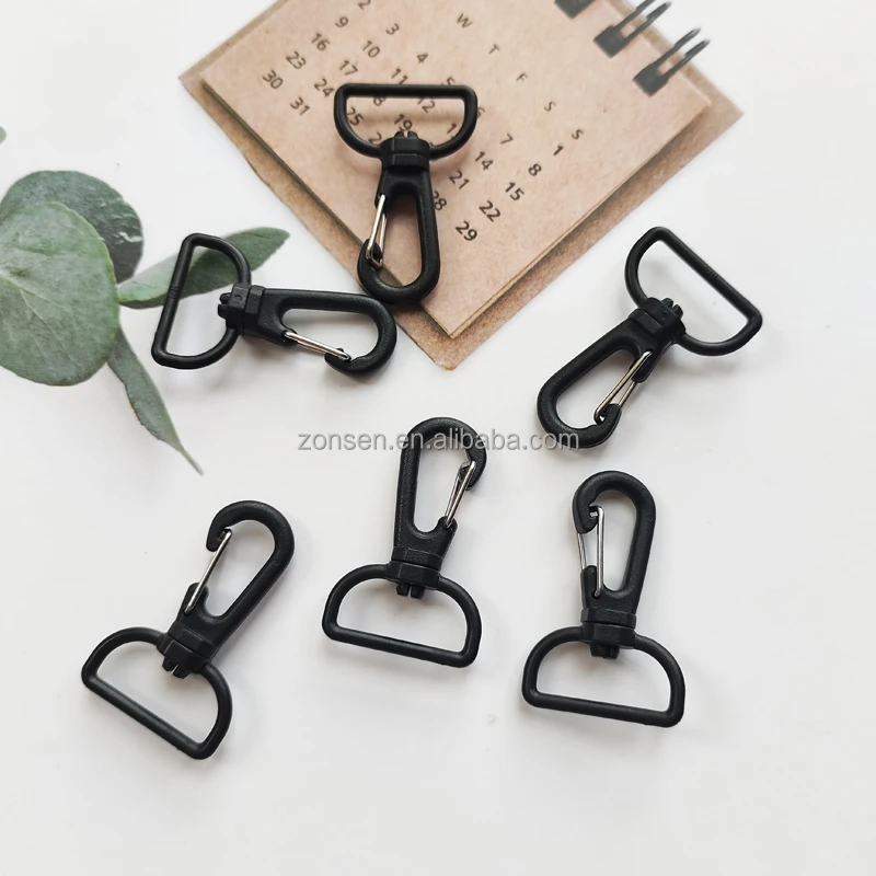 Factory Supply 20mm KAM Bag Belt Buckles Rotary Hanger Hooks Plastic Snap Hook Clasp Buckle For Belt Strap Webbing