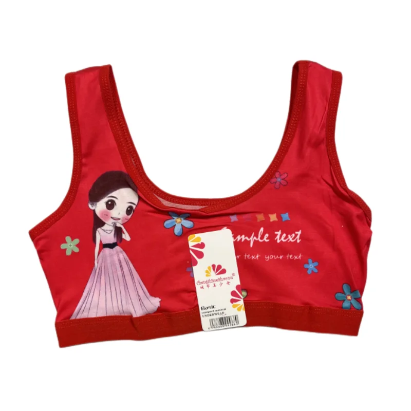 Fashionable Young Girls Junior Bra Active Children Casual Sports Bra Reliable Little Girls Training Bra for Teenager