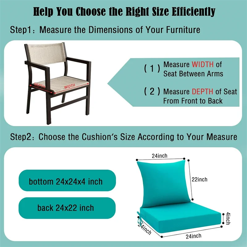 Outdoor Furniture Brown Sofa Cushion Set Replacement Waterproof Fabric Clearance