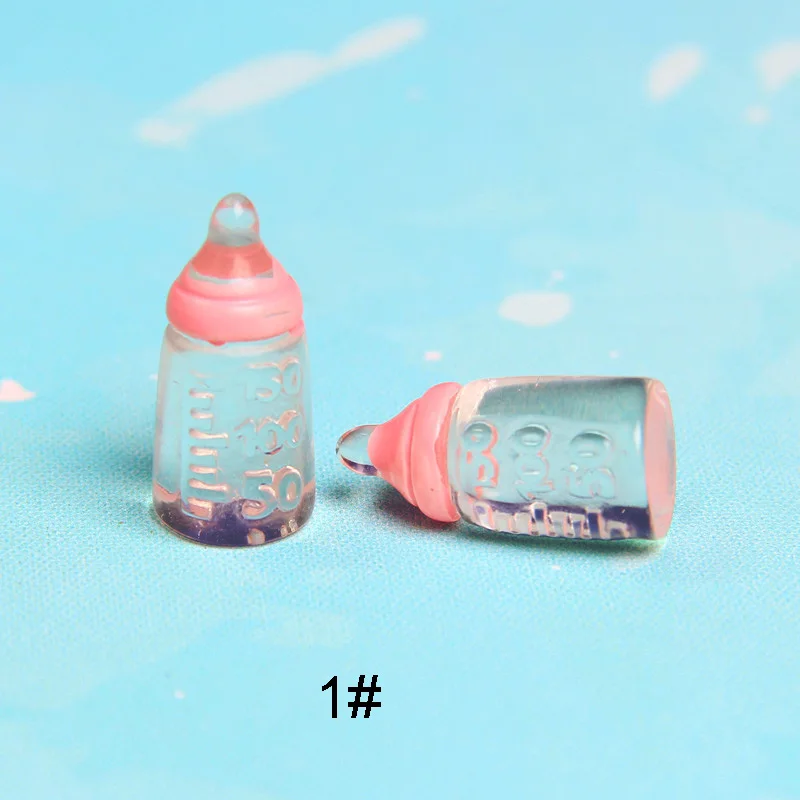 
Free Shipping Wholesale Cute Mini Feeding Bottle Charms Resin Embellishments Adorable Diy Decoration Resin Accessory Crafts 