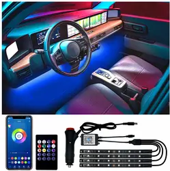 Cigarette Adapter 12V RGB 5050 APP LED Bulb for Car Interior Ambient Lights Accessories Waterproof Strip LEDs Lighting