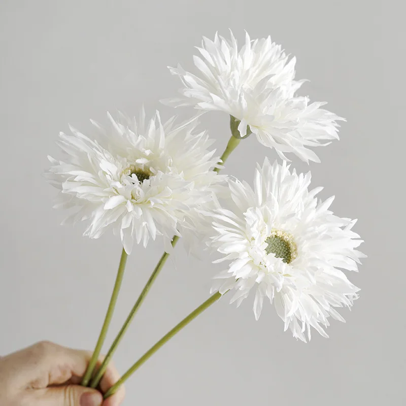 MACTING Artificial Yellow Flowers Gerbera Daisies Silk Flowers for Home Kitchen Wedding DIY Decorations