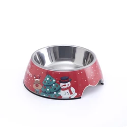 Stainless Steel Dog Bowl Eating Basin Single Cat Bowl Antiskid Pet Bowl Feeding Drinking Water Pet Supplies