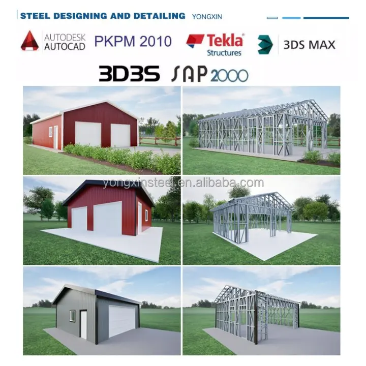 Wholesale Steel Frame Carport Easy Installation Car Parking Solar Panel Waterproof Steel Structure Garage