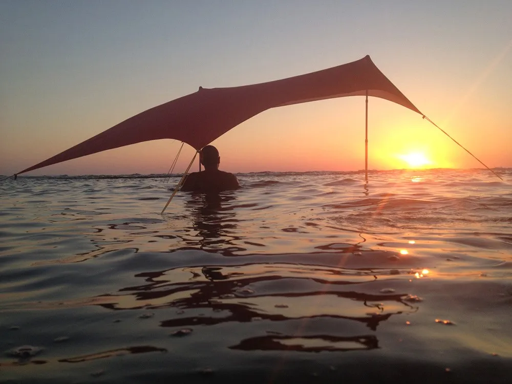 2023 Роскошная легкая в установке Высококачественная эластичная Пляжная палатка из микроткани