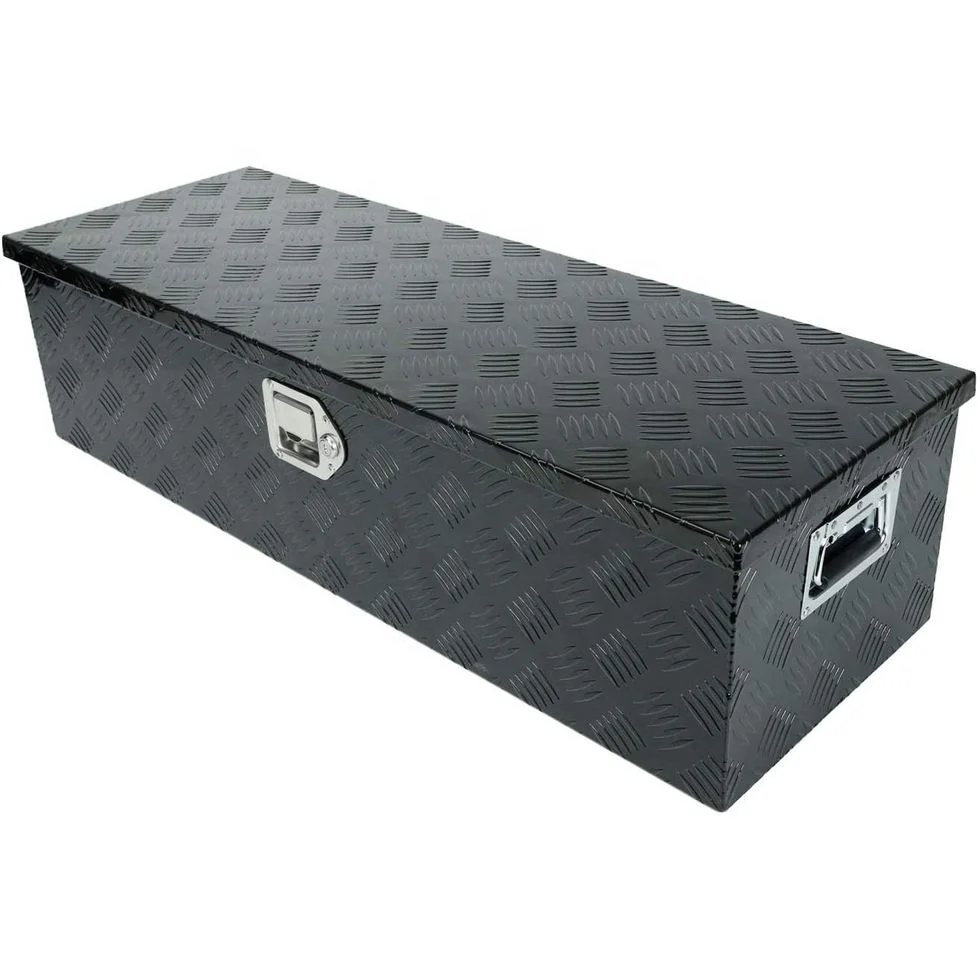 automotive tool box Durable Black Aluminum Checker Plate Storage Custom Tool Box Rugged For Truck