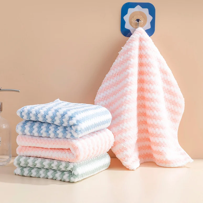 microfiber  pack kitchen coral fleece dish cloths for washing dishes