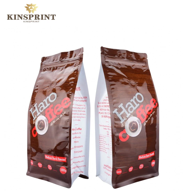 wholesale different size red coffee bean packaging bags  soudure sac plastique
