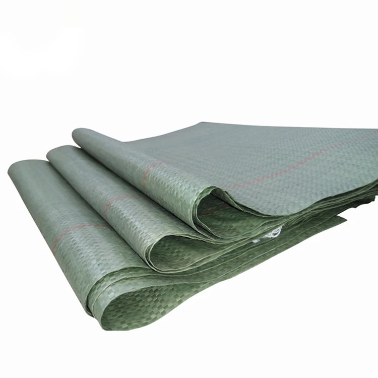
China Manufacturer 50kg White And Green Woven PP Construction Waste Bag 