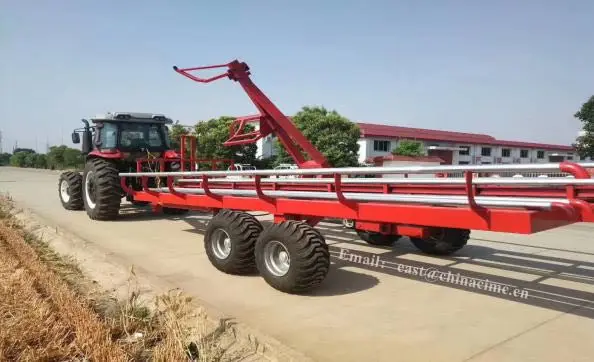 Pyramid hay bale trailers 1.2m 1.5m round bales self dumping trailer smart Bale Tools