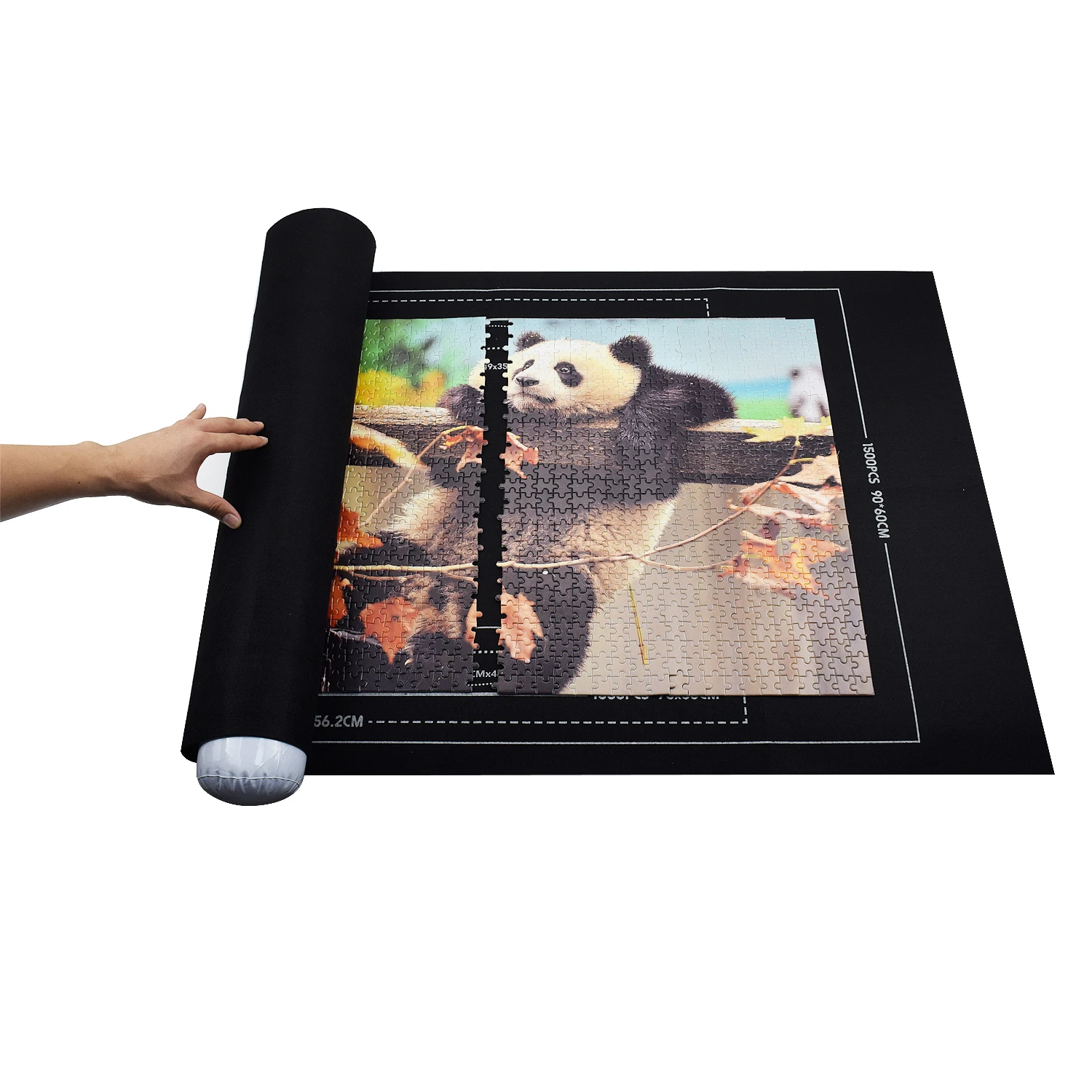 Wholesale Eco-Friendly Material Felt Jigsaw Mat Roll UP Puzzle Storage Puzzle Saver Puzzles Up to 2000 Pieces