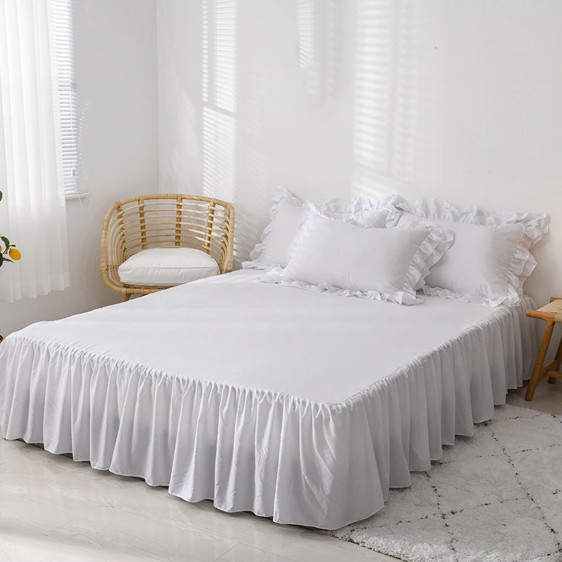 Dericsson Double Ruffled Bed Linen Four Sets Wholesale Bed Skirt Sheet Set Bed Sheet for Houses
