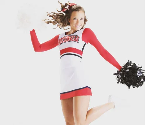 High Elastic Cheerleader Costumes Fancy Dress Cheer Leader High School Skirt Uniform
