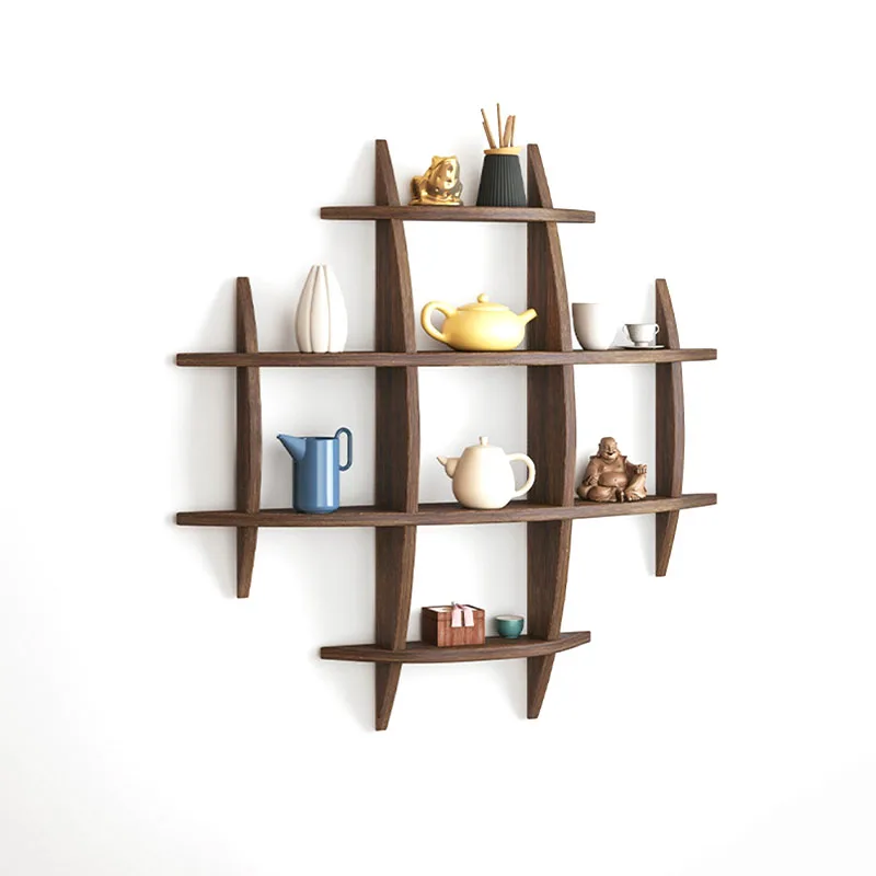 Customize Wall Mounted Shelves Wall Shape Book Shelf Wood Display Storage Organizer Rack For Home Living Room Decor