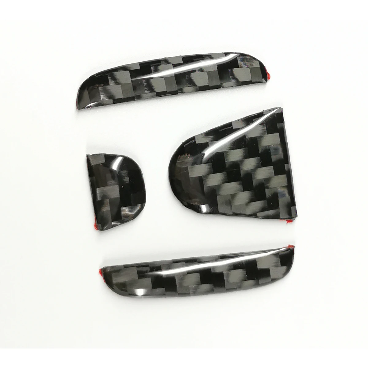 Carmon Carbon Fiber Car Steering Wheel Panel Emblem Car Styling logo Sticker For 2016-2019 Honda civic