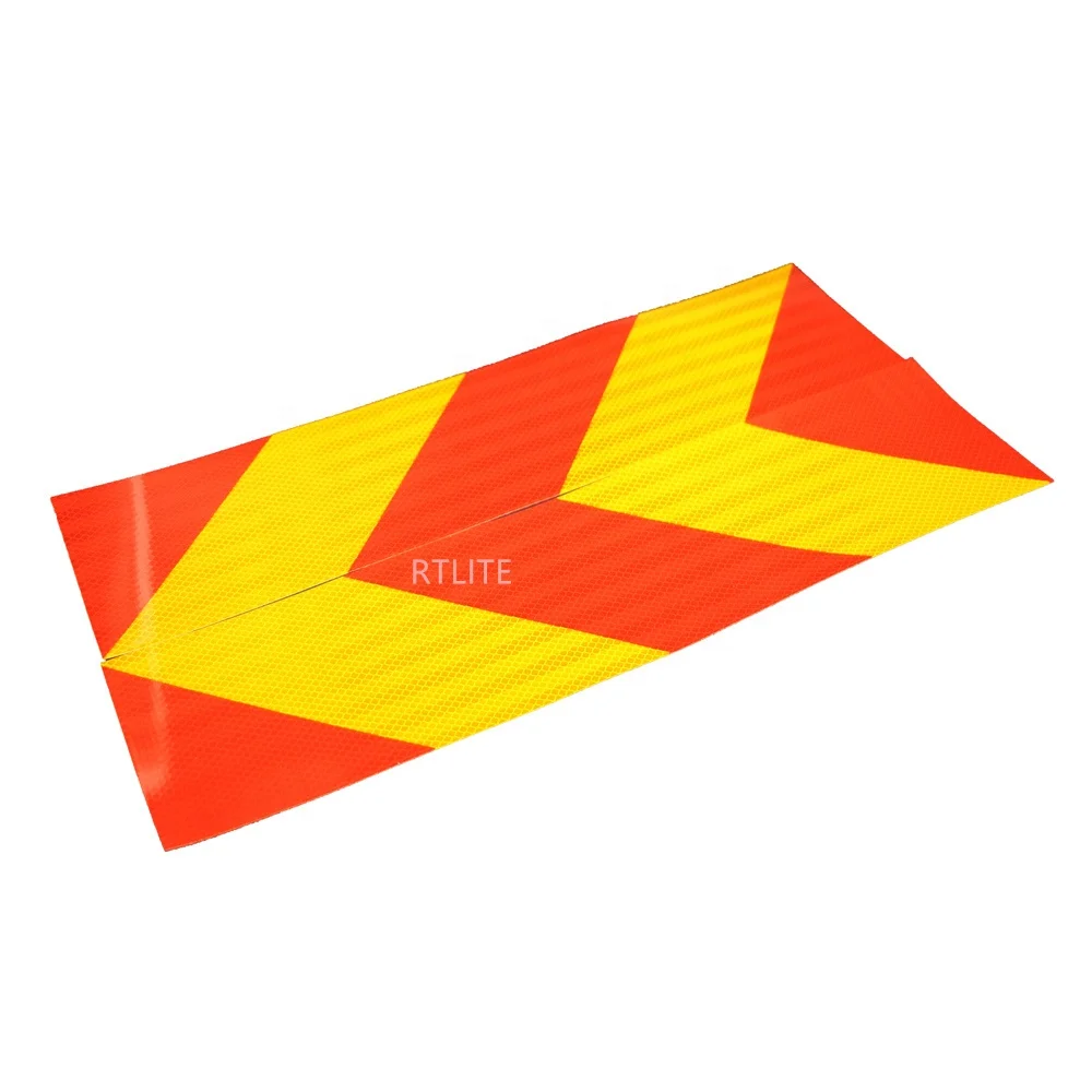 Chevron Heavy Vehicle Rear Reflector Marking Tape Board Reflective Sticker for Trucks Safety
