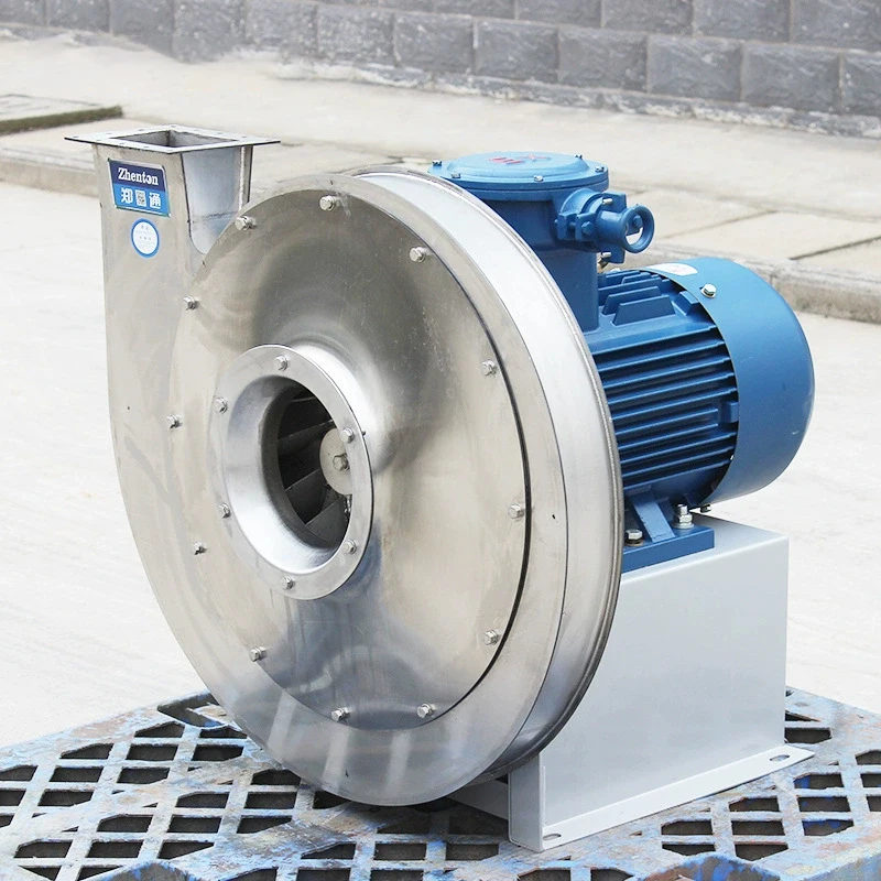 Stainless steel Centrifugal Fan for Exhaust Gas Discharge in Sugar Factories 9-26 High Pressure Fan for Water Vapour Discharge