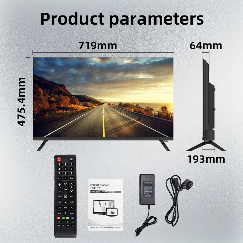 Cheapest Factory Price LED TV OEM 32 Inch Flat Screen Television ATV DTV TV 2K FHD 4K UHD LED LCD TV With IPTV