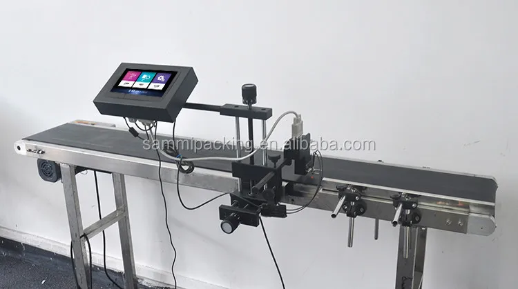 Automatic QR code photo date printing machine coder machine with conveyor with bracket MAX 25.4MM