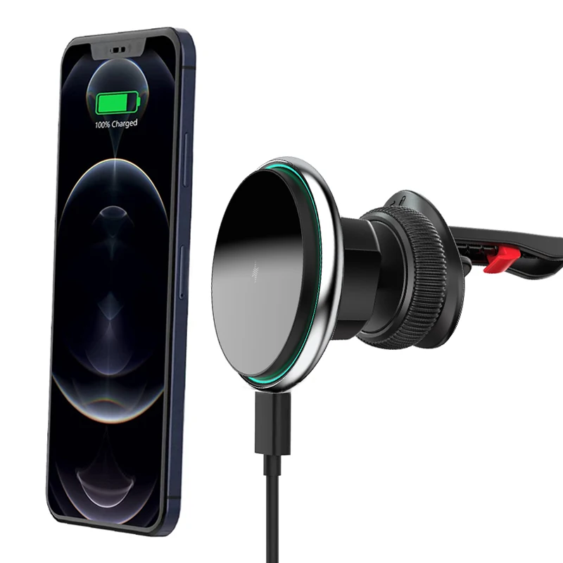 Wholesale 15W Qi Fast Wireless Charging Air Vent Magnet Mount Magsafing Magnetic Car Phone Holder for IPhone 13 14 Pro Max