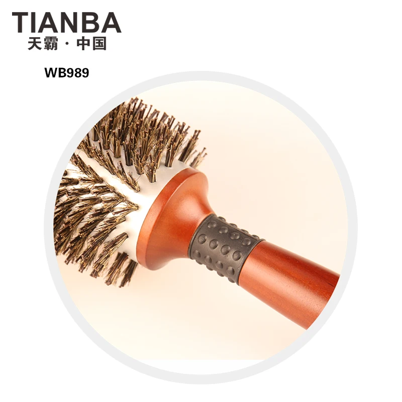 Best Selling Wholesale Ceramic Round Hair Brush With Tip Tail For Salon