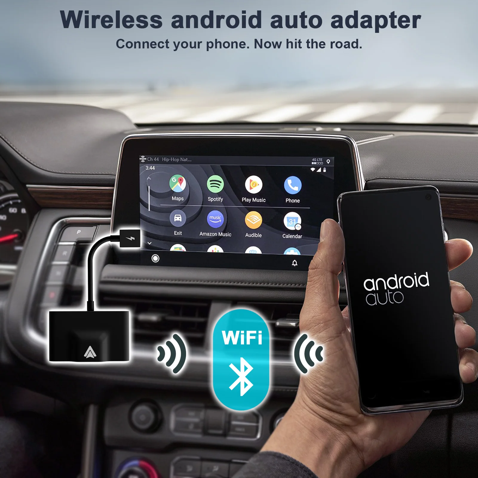 Высококачественный портативный беспроводной адаптер Carplay Dongle Android Auto