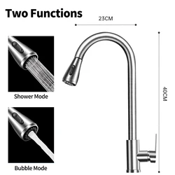 Manufacturer Good Price Oem 304 Stainless Steel Deck Mounted Sink Tap Kitchen Faucets With Pull Down Sprayer