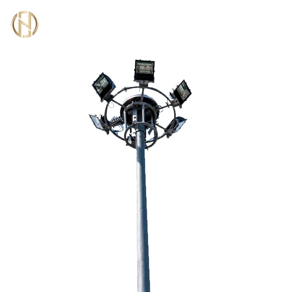 30M 35M Outdoor High Mast Lighting Towers With Lamp Lighting Pole