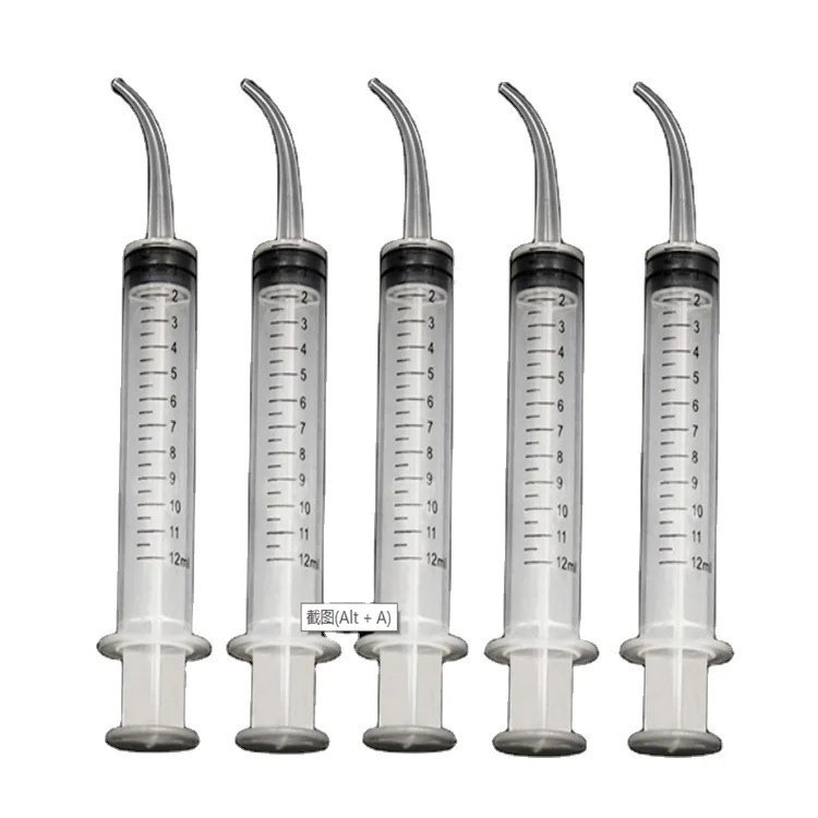 Curve Utility Syringe 12cc Pre Bent Needle Tip Disposable Syringes And Needle Syringes Disposable Machines