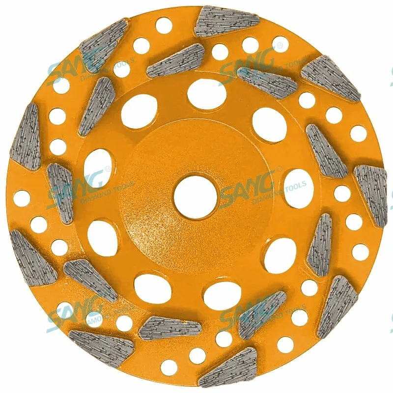 5' 7' Diamond Abrasive Disc Custom Grit Tear Drop Diamond Cup Wheel