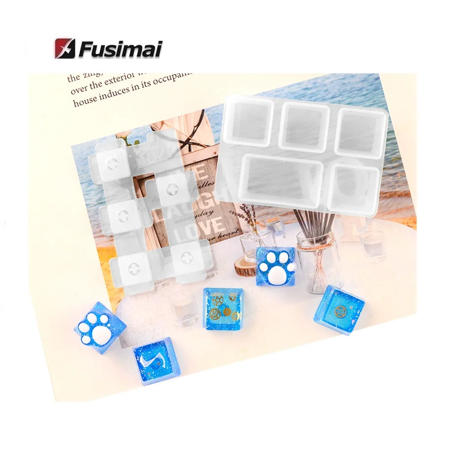 Эпоксидная смола для ключей шляпа силиконовые формы компьютер механическая клавиатура металлический кошачий коготь смолы пресс-формы