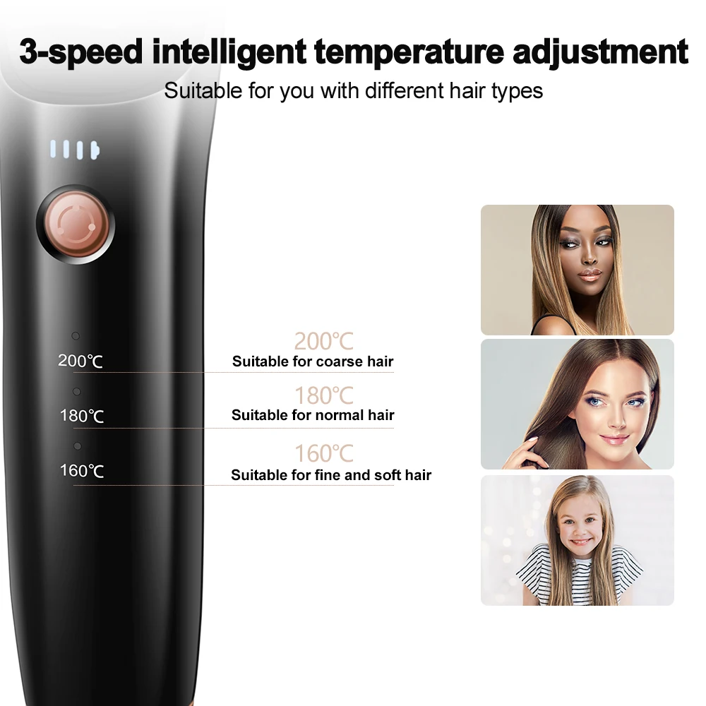OEM Factory Hot Sale Hair Straightener Brush, Hot Comb Hair Tools for Styling, Hair Brush Straightener for All Hair Types