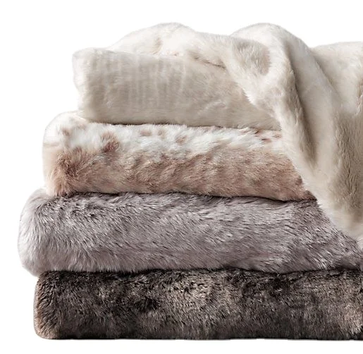 Super Soft Shaggy Faux Fur Blanket 100% Polyester Fleece Blanket