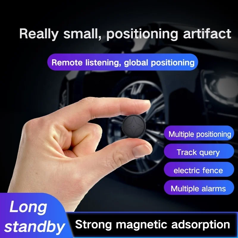 PG12 Round GPS Tracker Magnetic Auto MINI GPS Locator 500mAh Rechargeable Anti-Lost SOS Tracking Device Kids Cars Pets PG-12