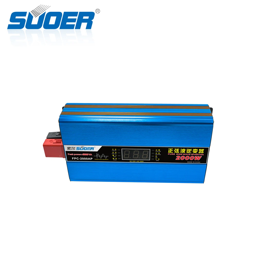 Pure sine wave inverter real rated power 1000W 2000W 300W Universal Sockets DC 12/24/48/60/72V to AC 220V solar car inverter