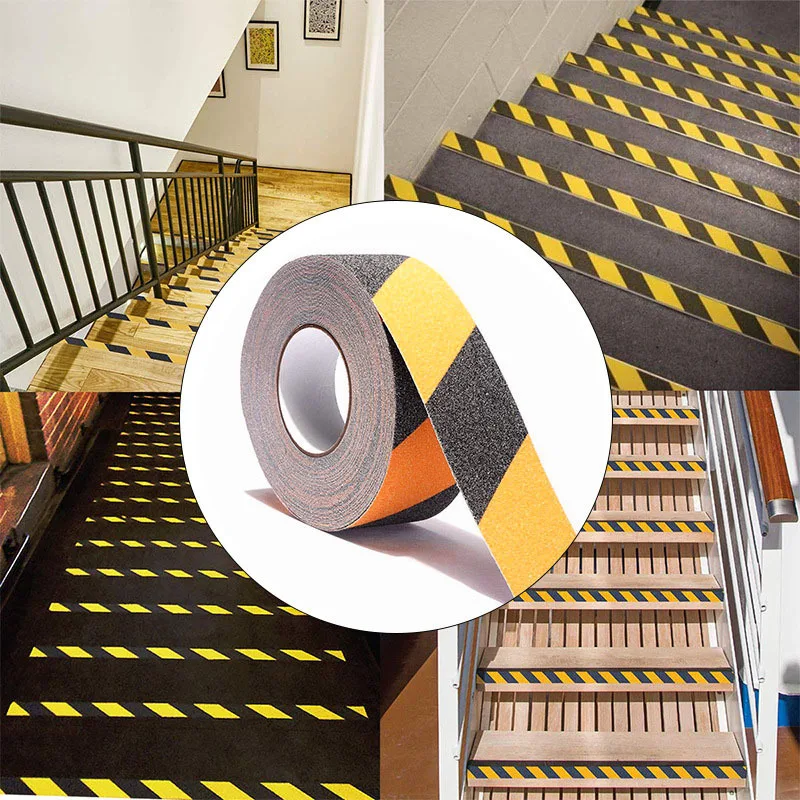 Customized 50mm * 5 m PVC Film Black Anti Slip Tape Outdoor High Quality Heavy Duty Self Adhesive Anti Slip Tape