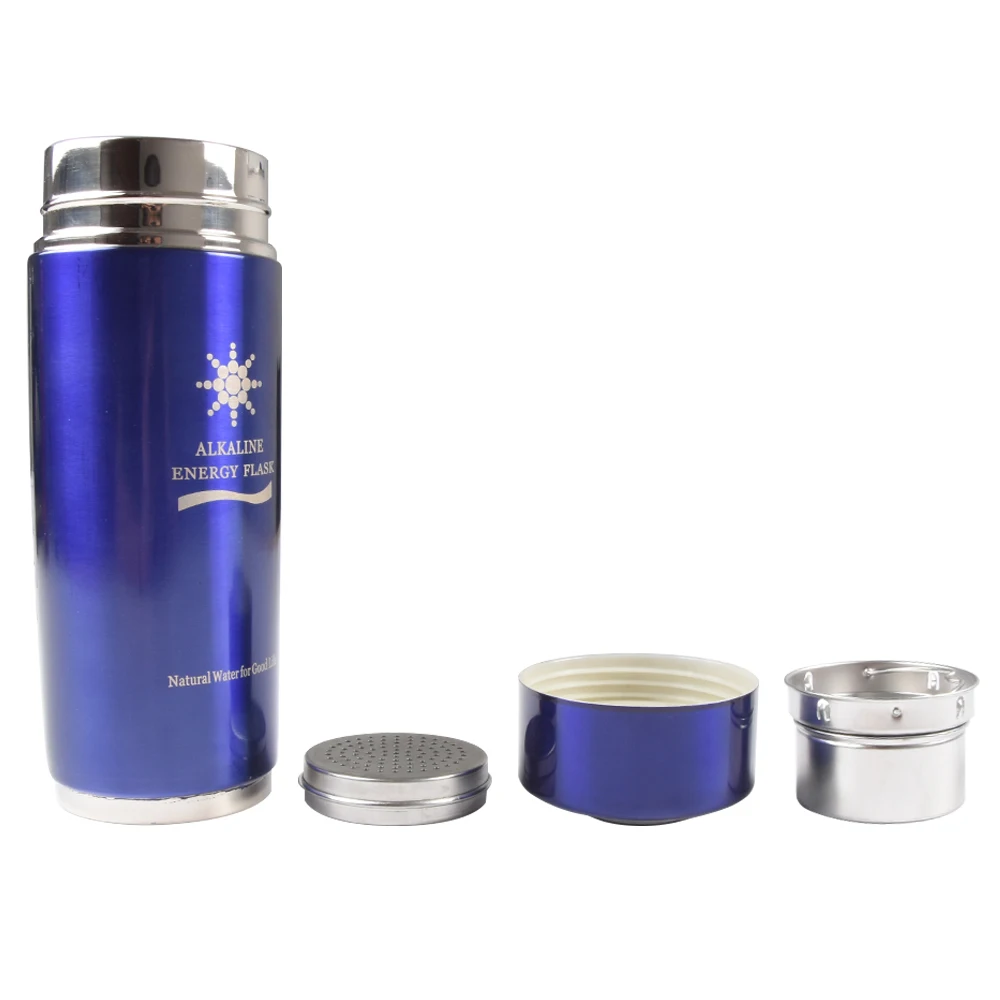 Alkaline Water Bottle with Magnetic Energy Cup Alkaline Flask