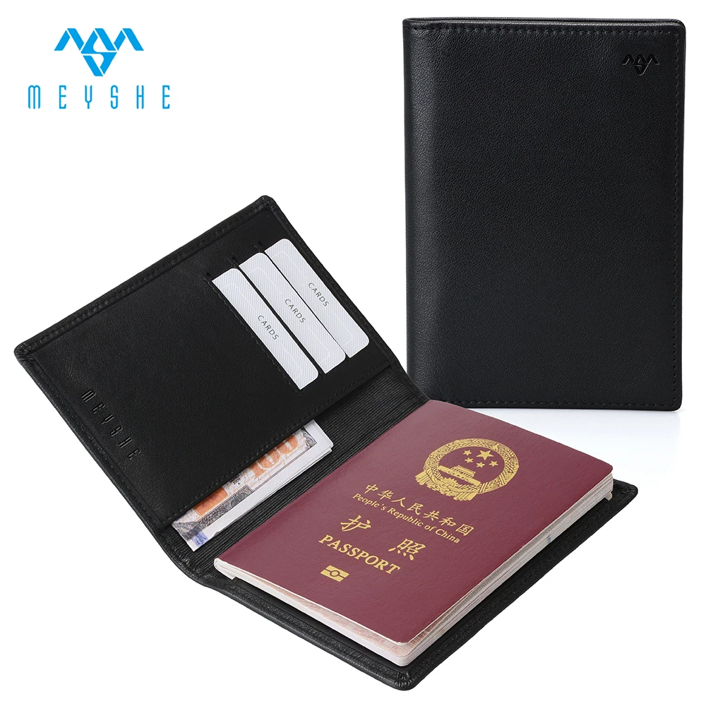 High Quality Customised Genuine Leather VIP Card and Passport Cover Factory Price Fashionable Bag with Customisable Logo