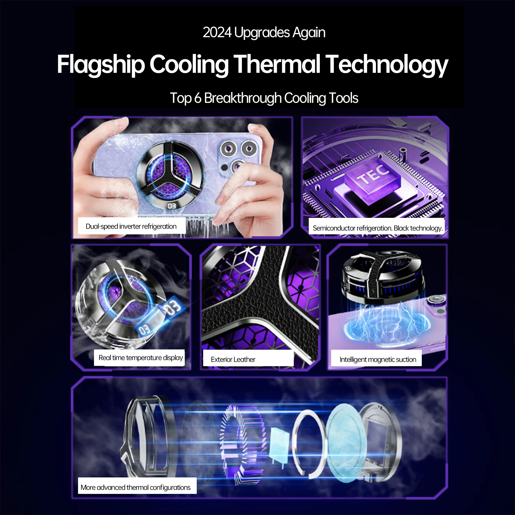 For iPhone Android phone Explosive New Products High-power chip Mobile Phone Cooler Cooling Fan Cell Phone