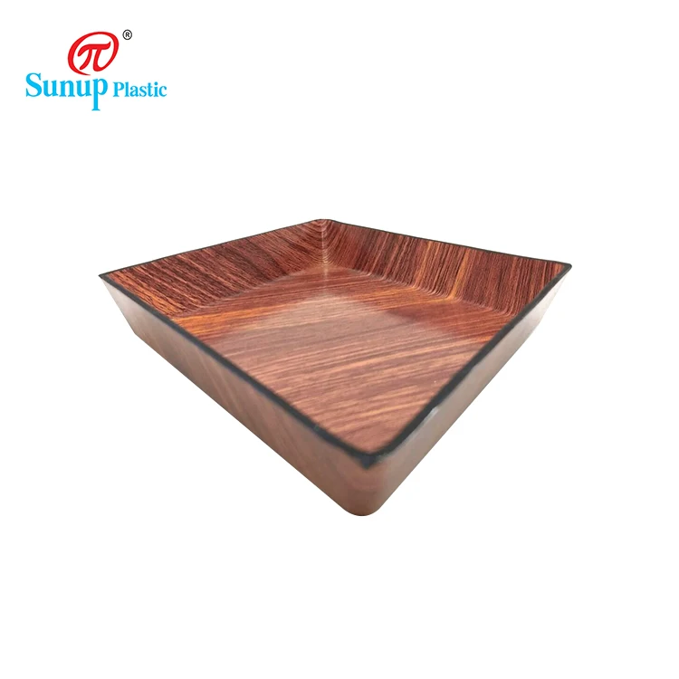 Custom Luxury Modern Natural Rustic Sushi Food Fruit Dessert Coffee Serving Walnut Wood Tray
