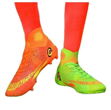 Long Spikes Outdoor Hot Sale Mens Soccer Cleats High Ankle Football Shoes Soccer Traing Boots For Men Women Soccer Shoes Child