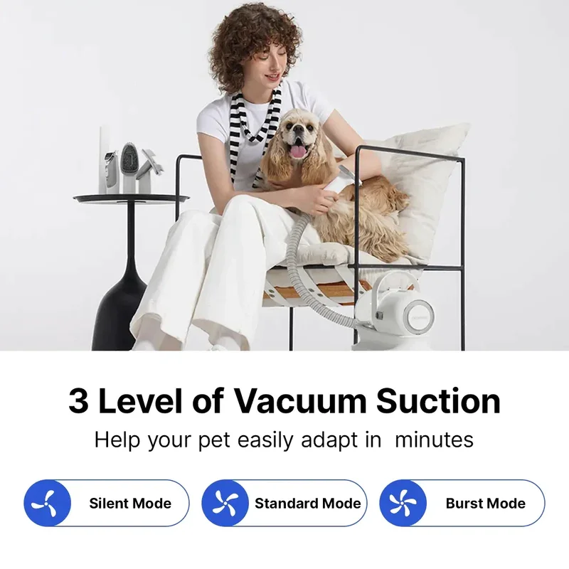 Neakasa Official P1 Pro 5 in 1 Dog Hair Vacuum Remover Clipper Trimmer Comb Cat Brush Pet Grooming Kit Tools