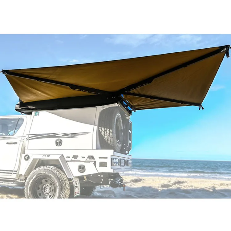 Aluminum Alloy Waterproof Outdoor Camping 270 Degree Freestanding Car Side Foxwing Awning