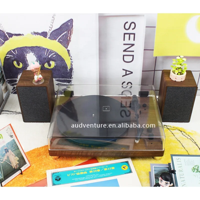 China factory Multi turntable player&vinyl player with CD Player/USB/SD Record/AUX Input/Radio/Cassette