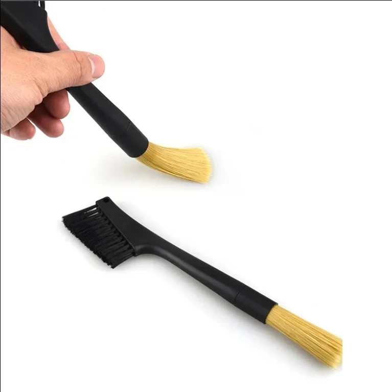 Bar Cafe Tool Detachable Double-Head Grinder Machine Cleaning Dusting Brush Coffee Grinder Cleaning Brush
