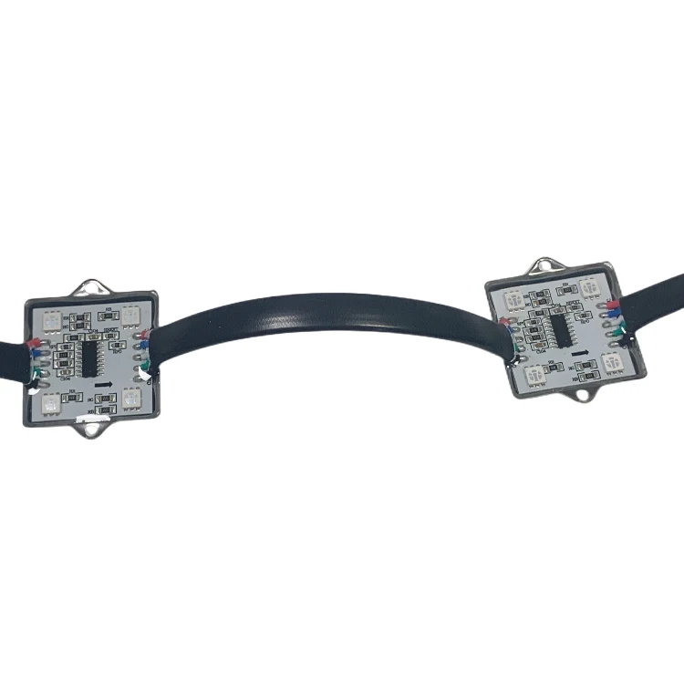 waterproof 35*35mm square 4leds smd5050 rgb dmx512 pixel 24v led module light